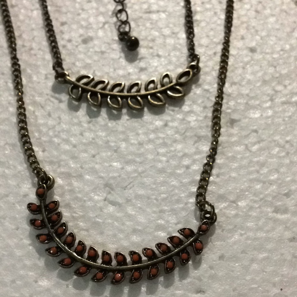 Vintage brass 2 strand necklace